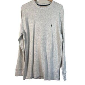 Polo Ralph Lauren Shirt Mens XL Long Sleeve Crewneck Waffle Knit Sleepwear